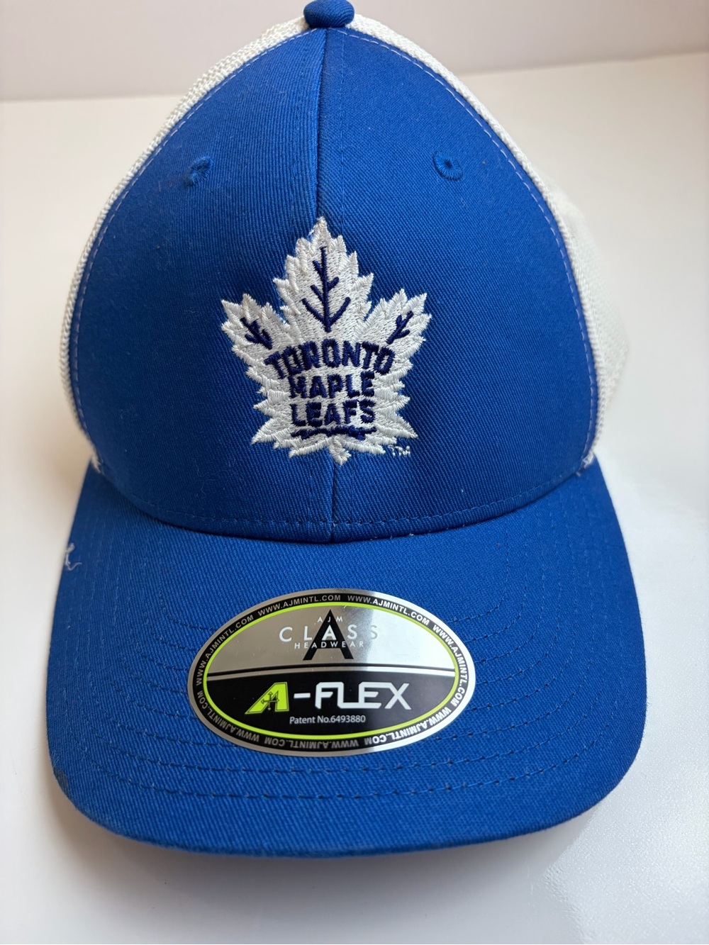 Toronto Maple Leafs Blue and White A-Flex Trucker Hat